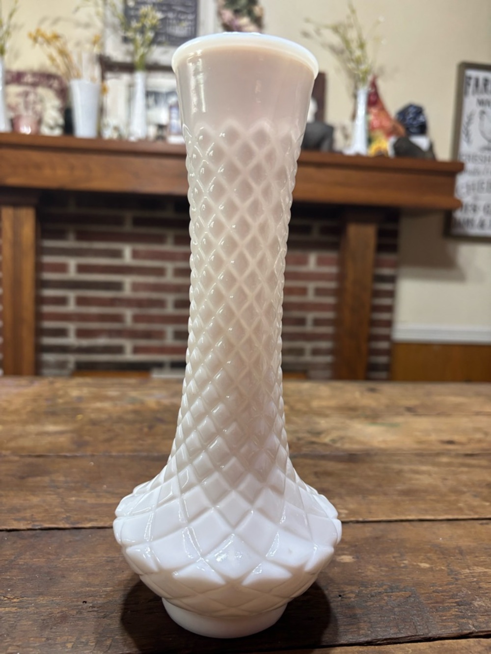 Randall Milk Glass Bud Vase